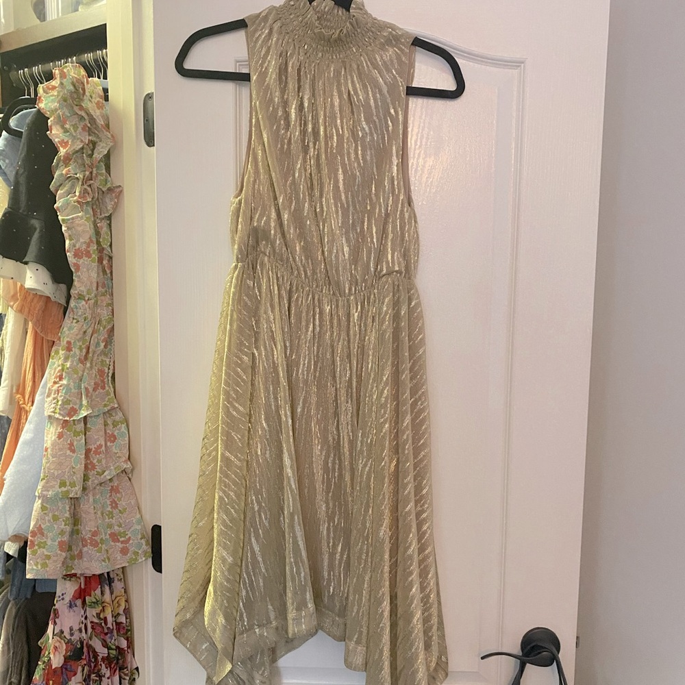 NWT Elliatt Dress from KKBloom..gold leopard print